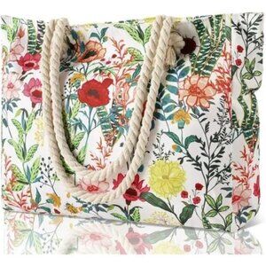 Large Tote Bag, Waterproof Sandproof Beach Bag with Zipper